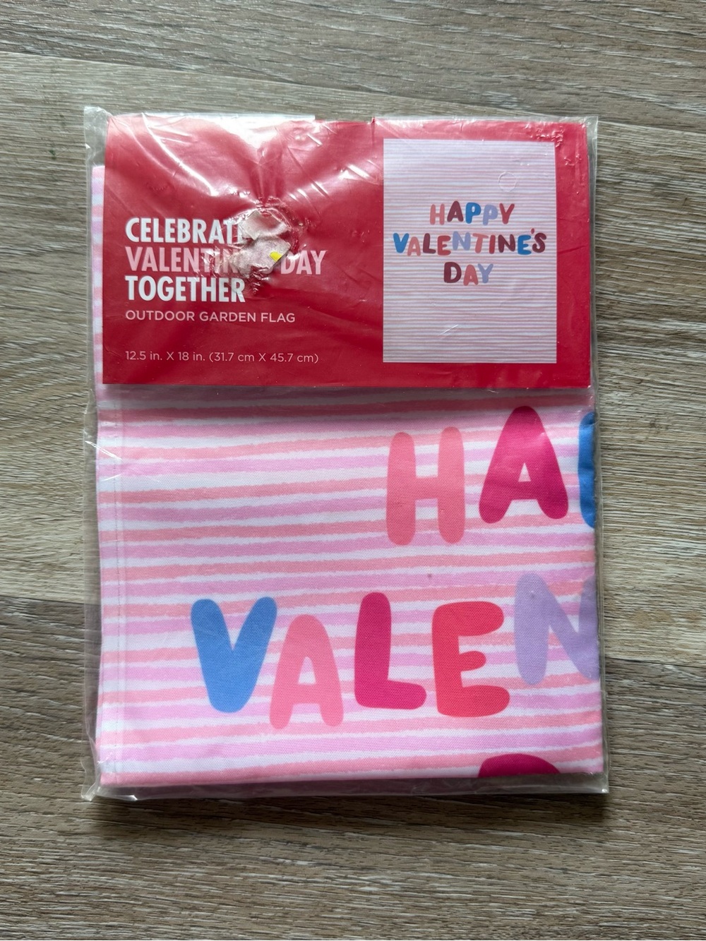 Kohl's Pink and Blue 'Happy Valentines Day' Garden Flag